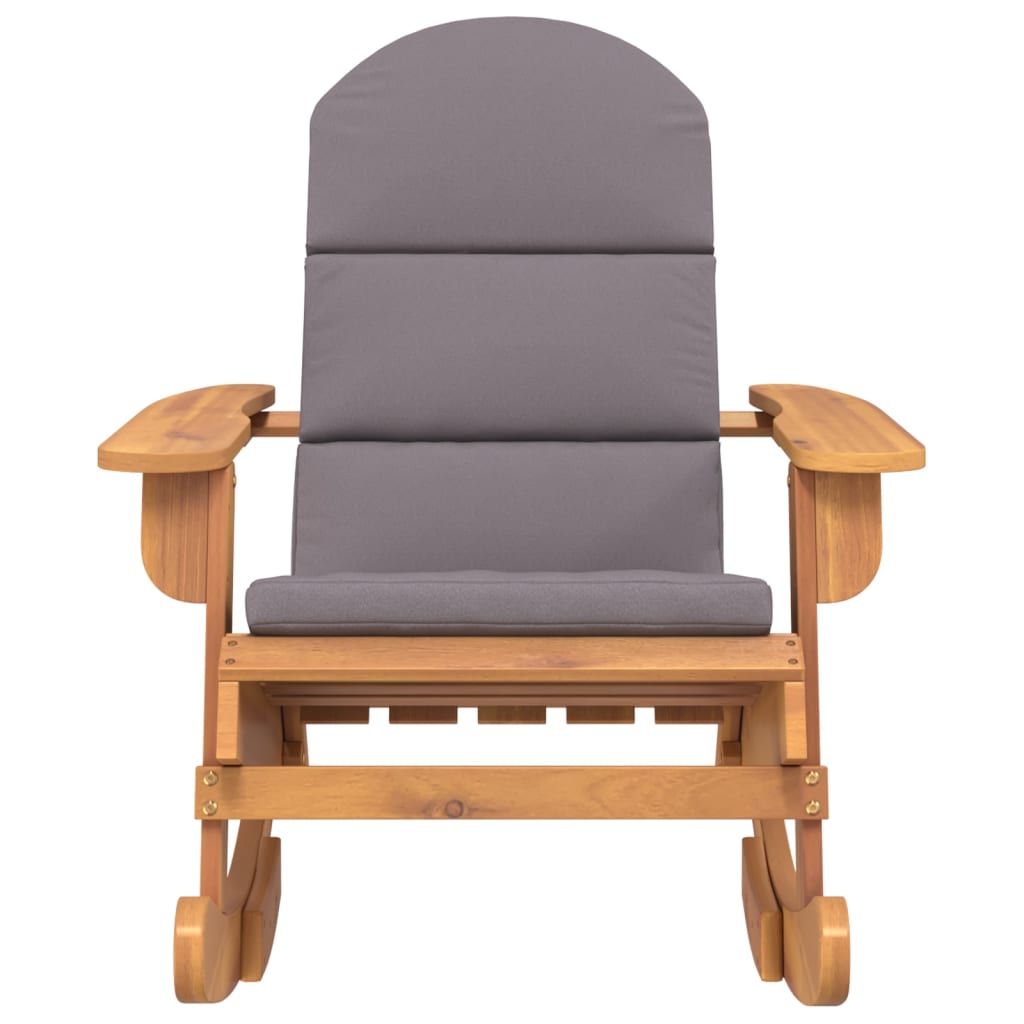 Stolica za ljuljanje Adirondack s jastucima bagremovo drvo