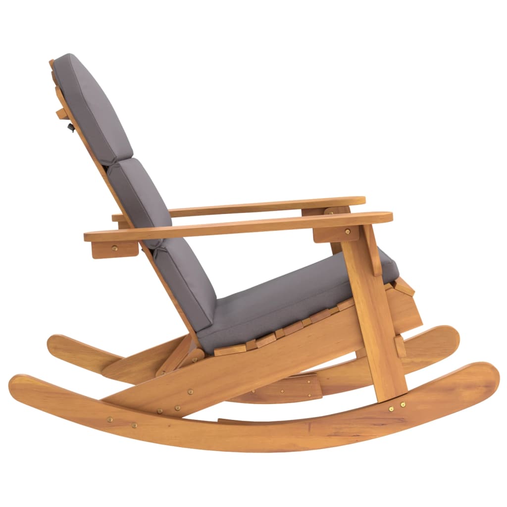 Stolica za ljuljanje Adirondack s jastucima bagremovo drvo