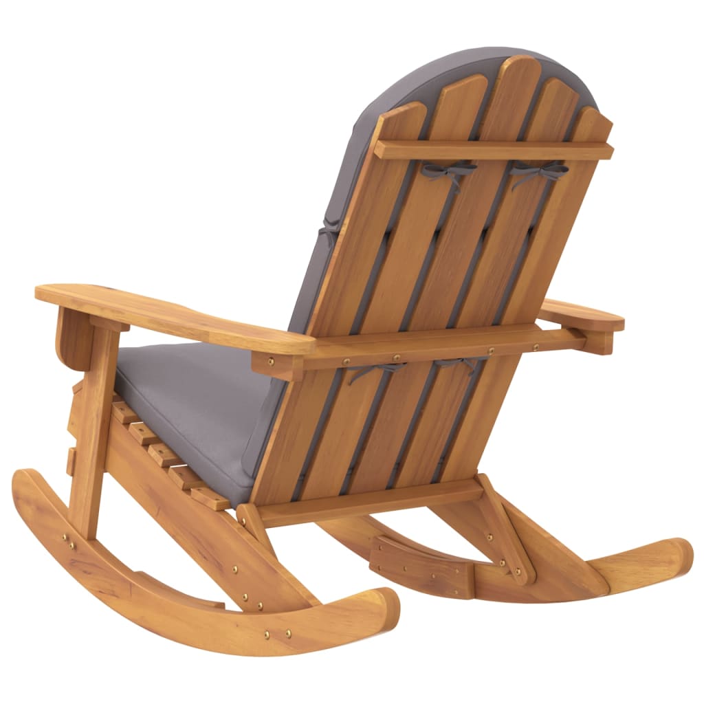 Stolica za ljuljanje Adirondack s jastucima bagremovo drvo