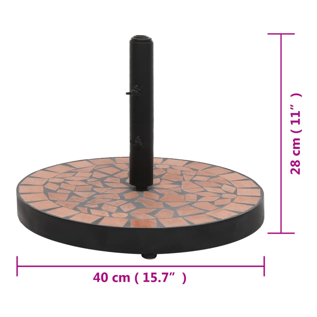 Postolje za suncobran okruglo 12 kg terakota