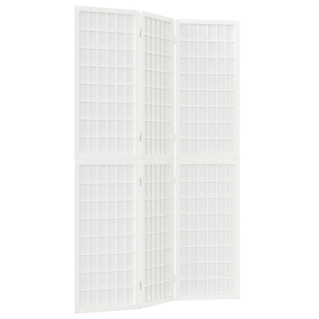 Sklopiva sobna pregrada 3 panela japanski stil 120x170cm bijela