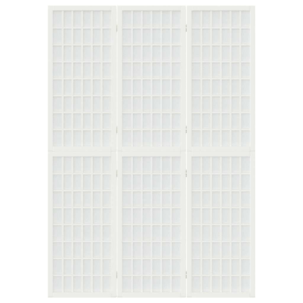 Sklopiva sobna pregrada 3 panela japanski stil 120x170cm bijela