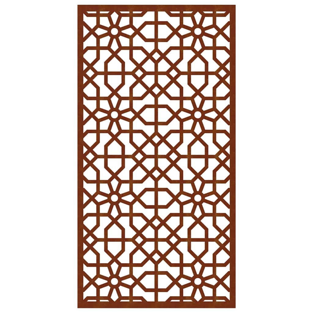 Vrtni zidni ukras 105 x 55 cm čelik COR-TEN s maurskim uzorkom