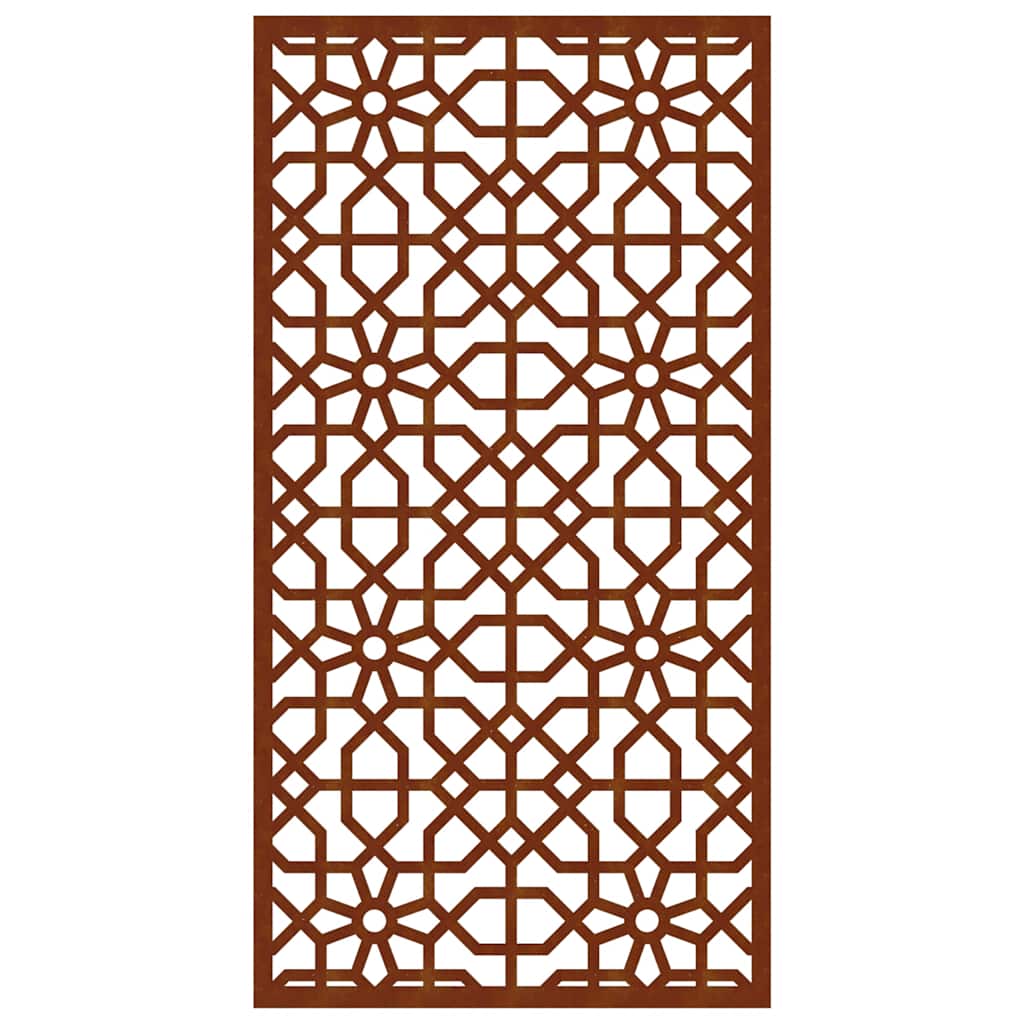 Vrtni zidni ukras 105 x 55 cm čelik COR-TEN s maurskim uzorkom