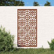 Vrtni zidni ukras 105 x 55 cm čelik COR-TEN s maurskim uzorkom