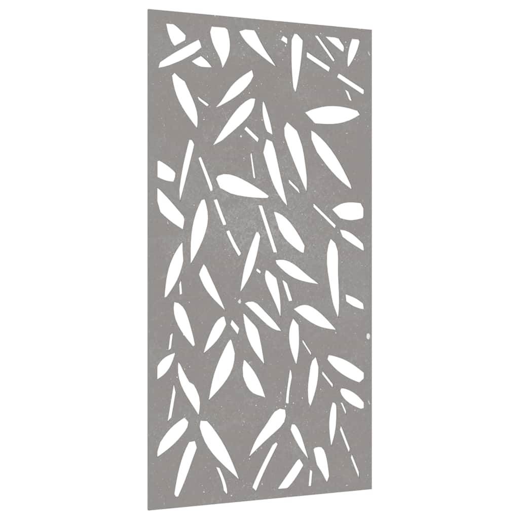 Vrtni zidni ukras 105x55 cm čelik COR-TEN uzorak lišća bambusa