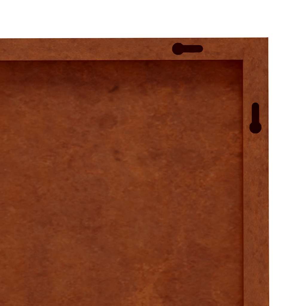 Vrtni zidni ukras 105 x 55 cm čelik COR-TEN s cvjetnim uzorkom