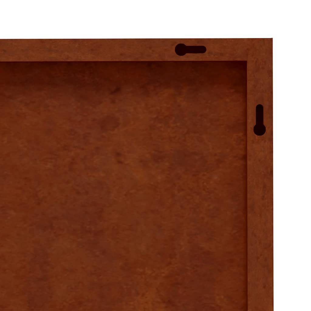 Vrtni zidni ukras 105 x 55 cm čelik COR-TEN s uzorkom bambusa