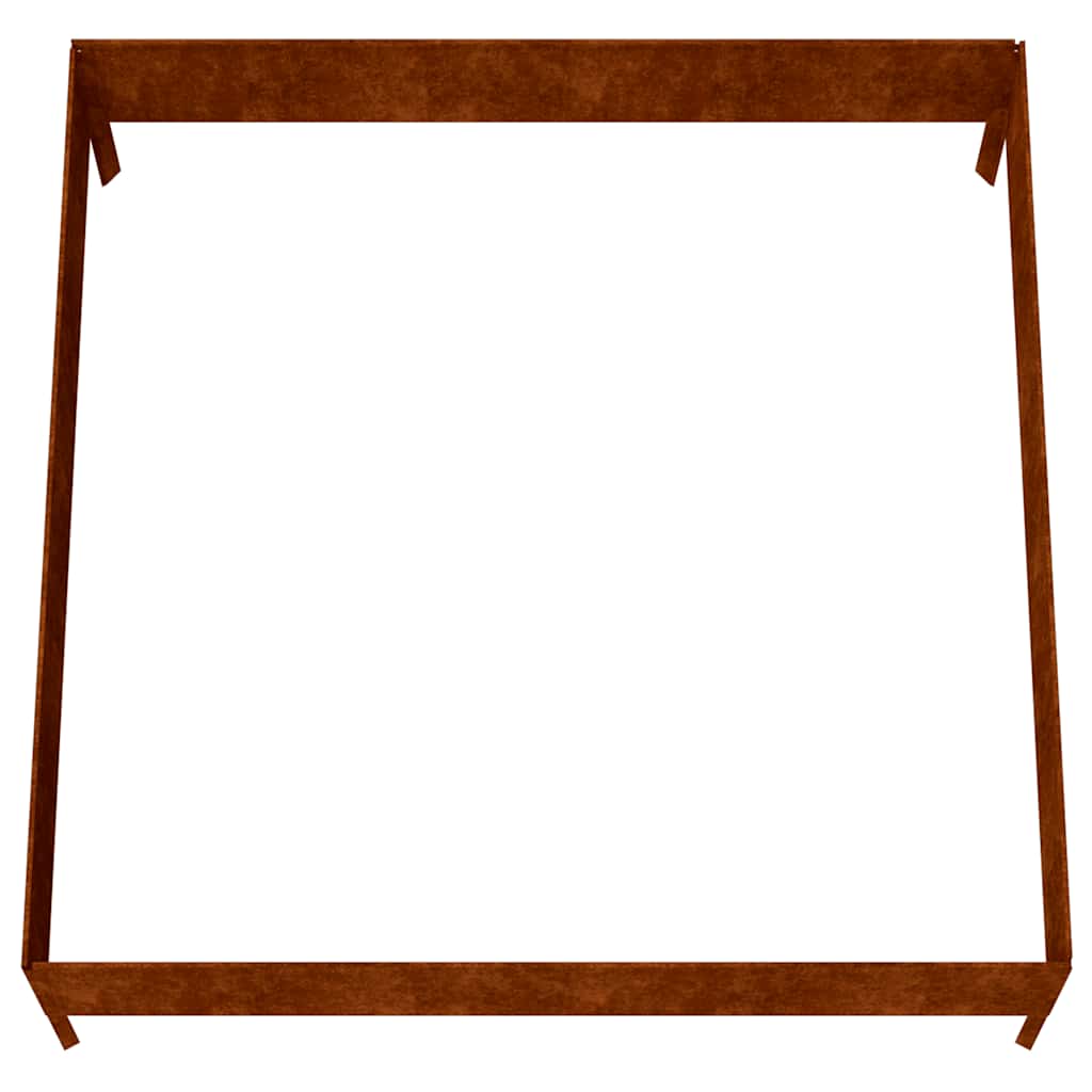 Povišena vrtna gredica 100 x 100 x 33,5 cm od čelika COR-TEN