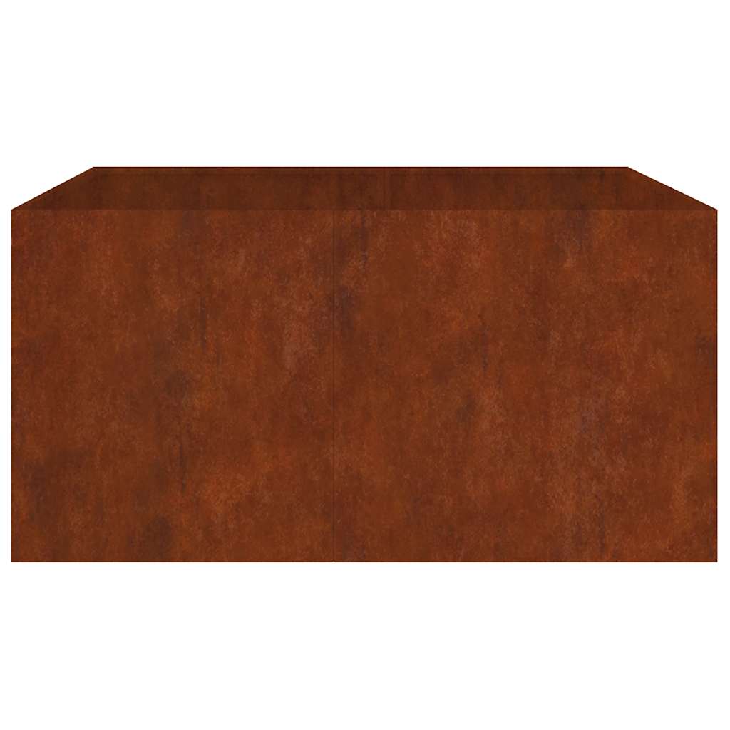 Posuda za sadnju 80 x 80 x 40 cm od čelika COR-TEN