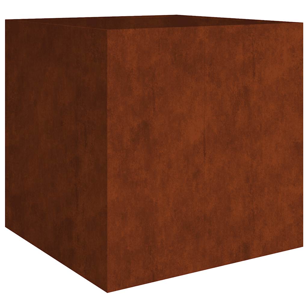 Posuda za sadnju 80 x 80 x 80 cm od čelika COR-TEN