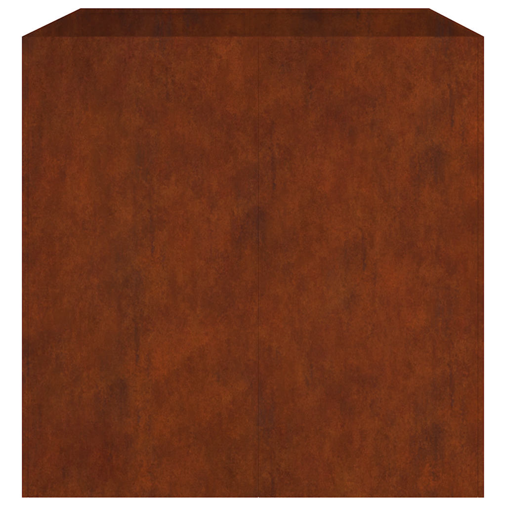 Posuda za sadnju 80 x 80 x 80 cm od čelika COR-TEN