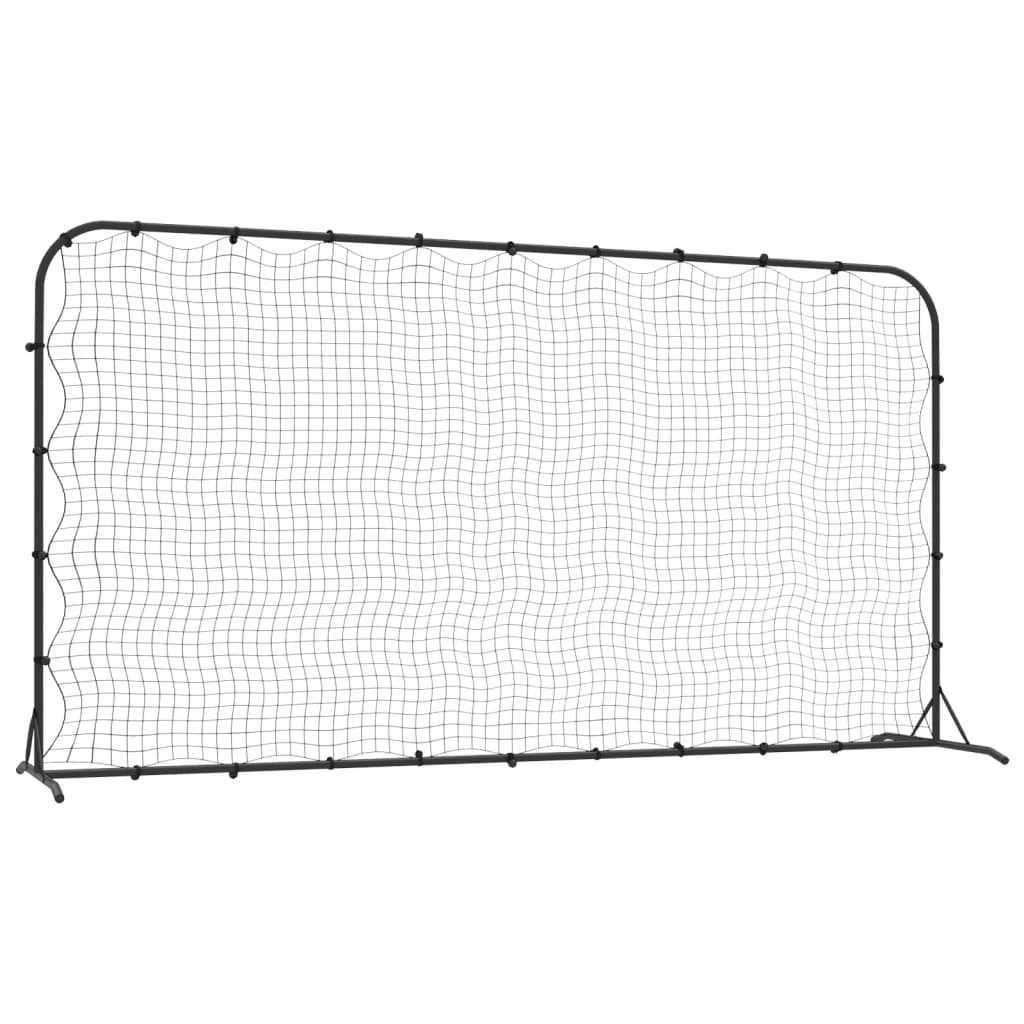 Nogometna mreža za odbijanje crna 366 x 90 x 183 cm HDPE