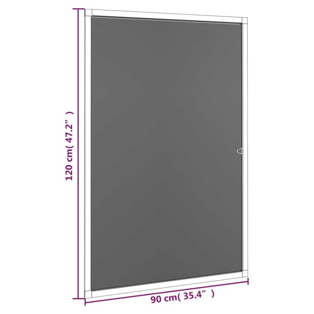 Prozorski zaslon protiv insekata antracit 90 x 120 cm