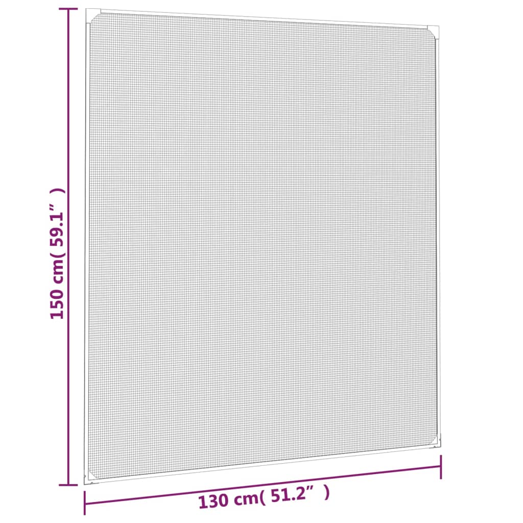 Magnetski prozorski zaslon protiv insekata bijeli 130x150 cm