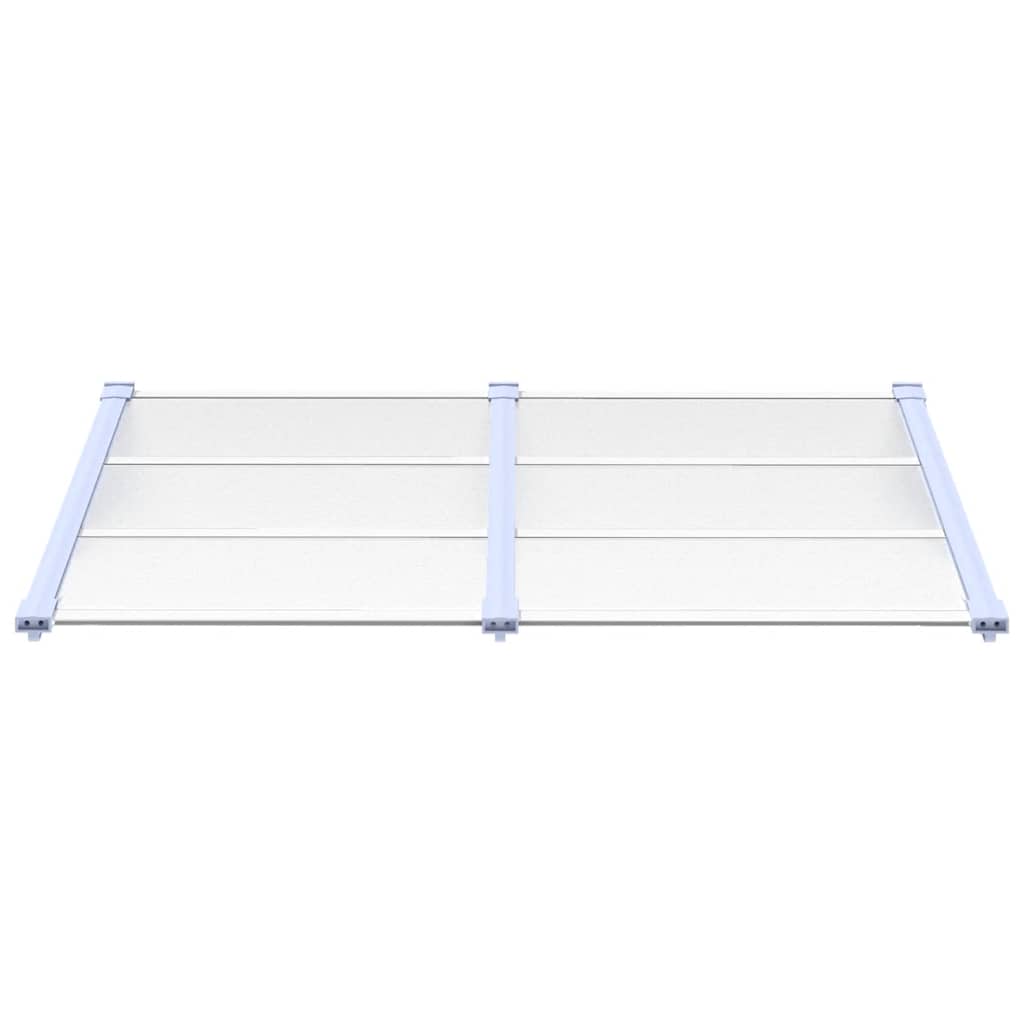 Nadstrešnica za vrata siva i prozirna 152,5x90 cm polikarbonat