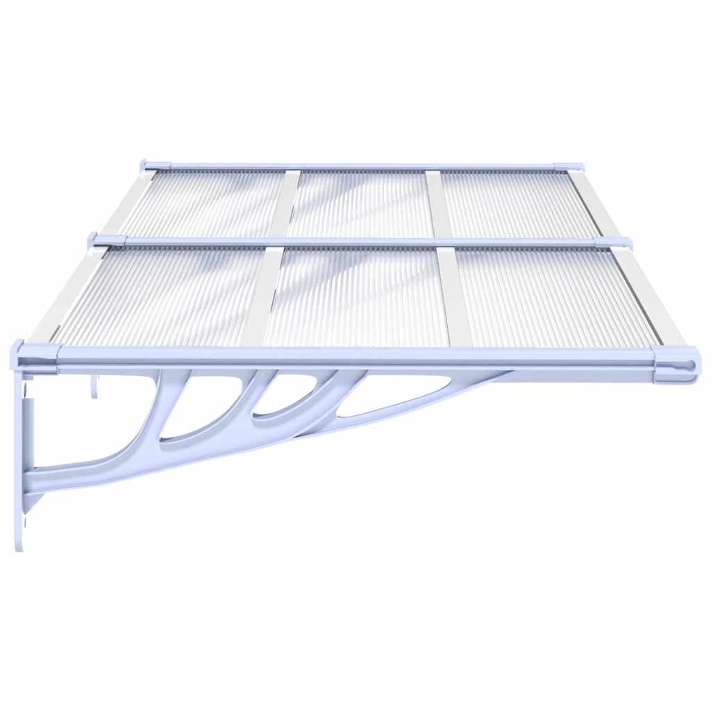 Nadstrešnica za vrata siva i prozirna 152,5x90 cm polikarbonat