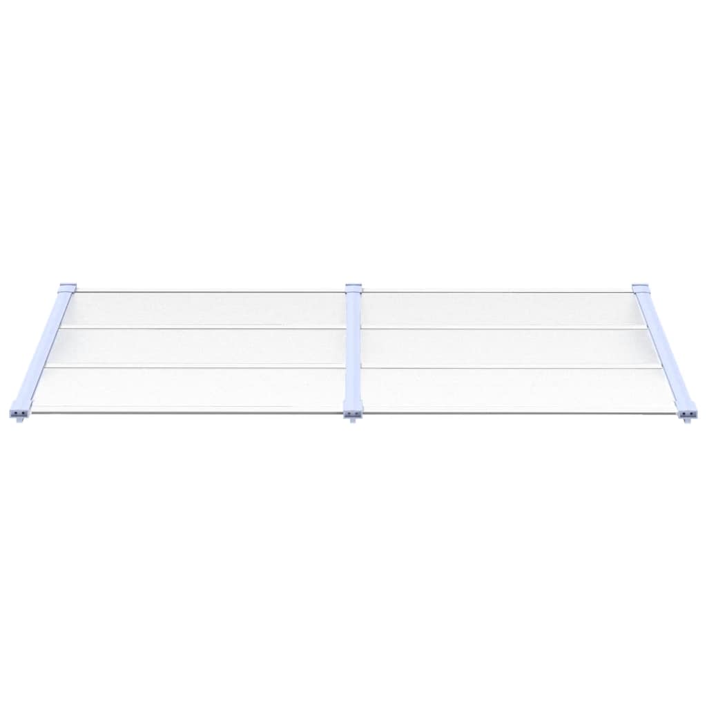 Nadstrešnica za vrata siva i prozirna 199 x 90 cm polikarbonat