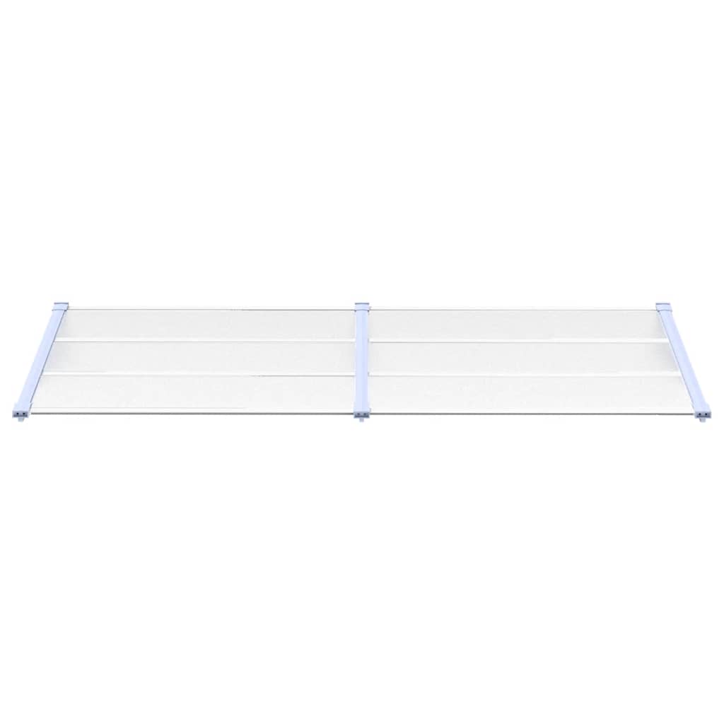 Nadstrešnica za vrata siva i prozirna 239 x 90 cm polikarbonat