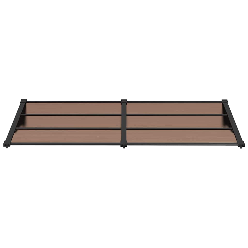 Nadstrešnica za vrata crna 199x90 cm polikarbonatna