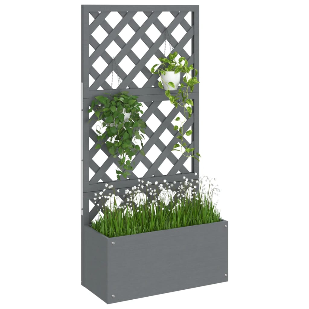 Sadilica s rešetkom siva 65 x 33 x 135 cm WPC