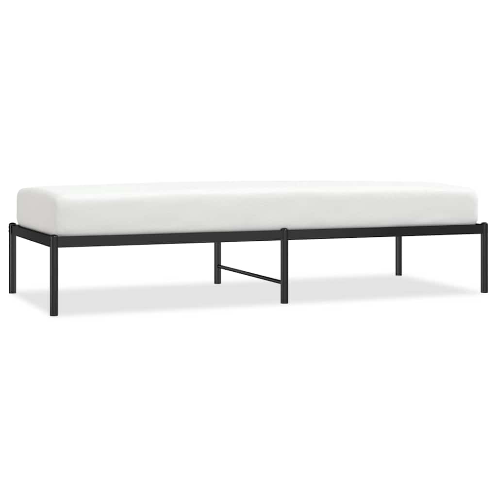 Metalni okvir za krevet crni 75 x 190 cm
