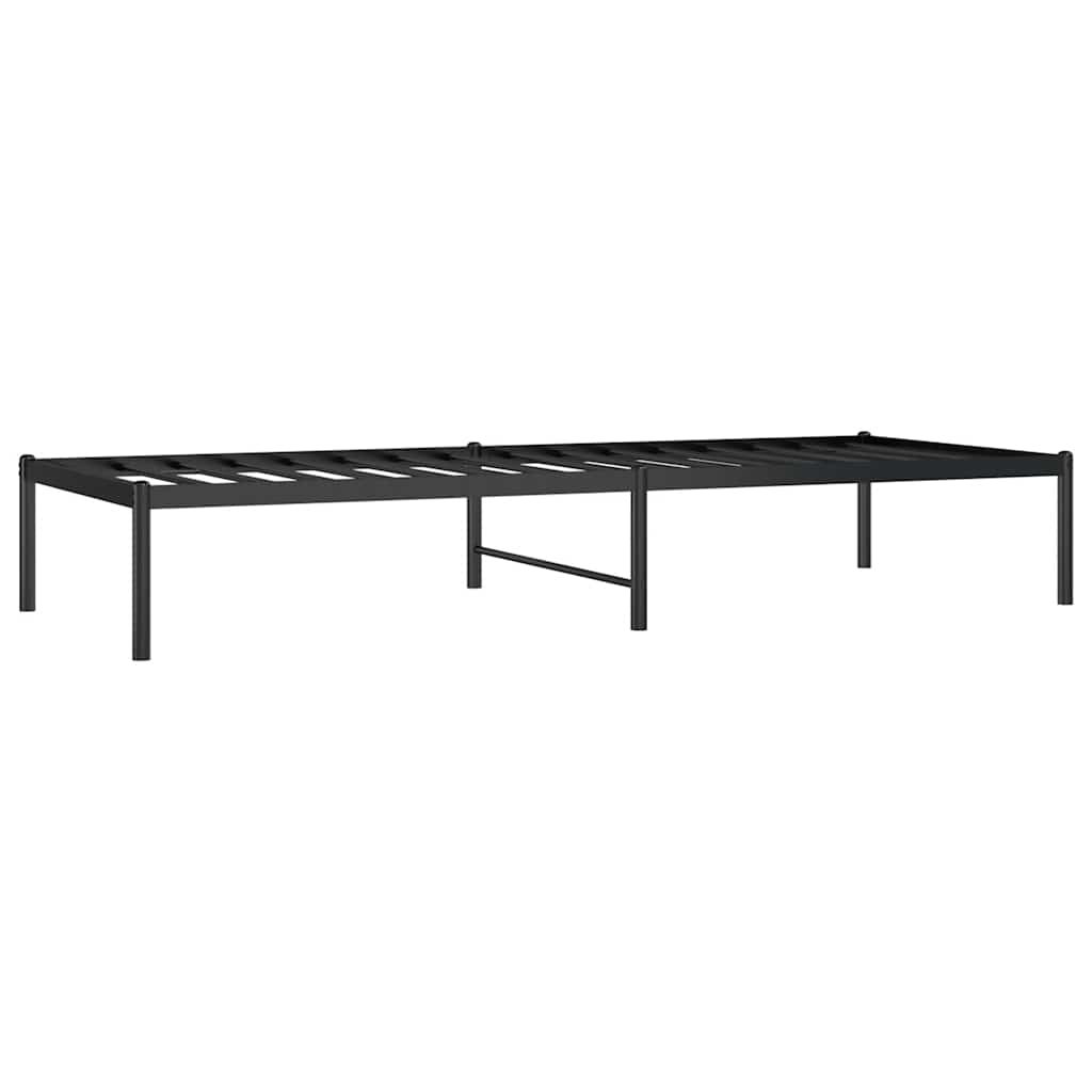 Metalni okvir za krevet crni 75 x 190 cm
