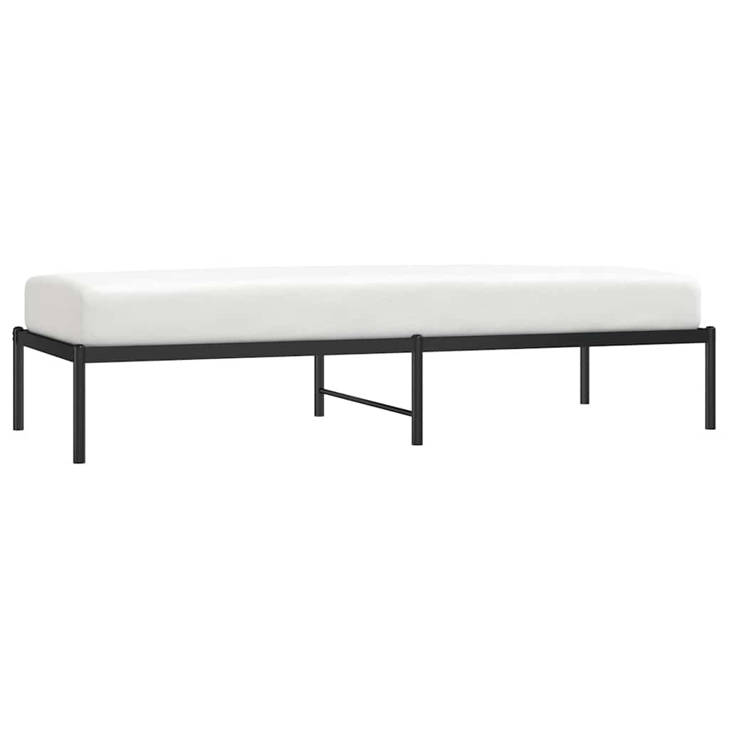 Metalni okvir za krevet crni 75 x 190 cm
