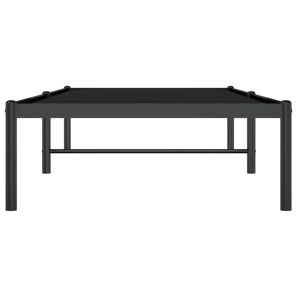 Metalni okvir za krevet crni 75 x 190 cm