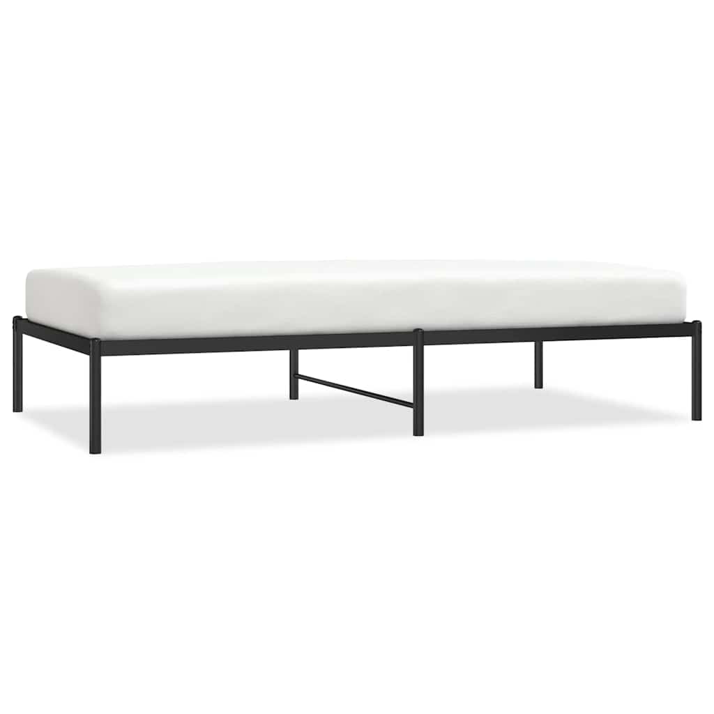 Metalni okvir za krevet crni 100 x 190 cm