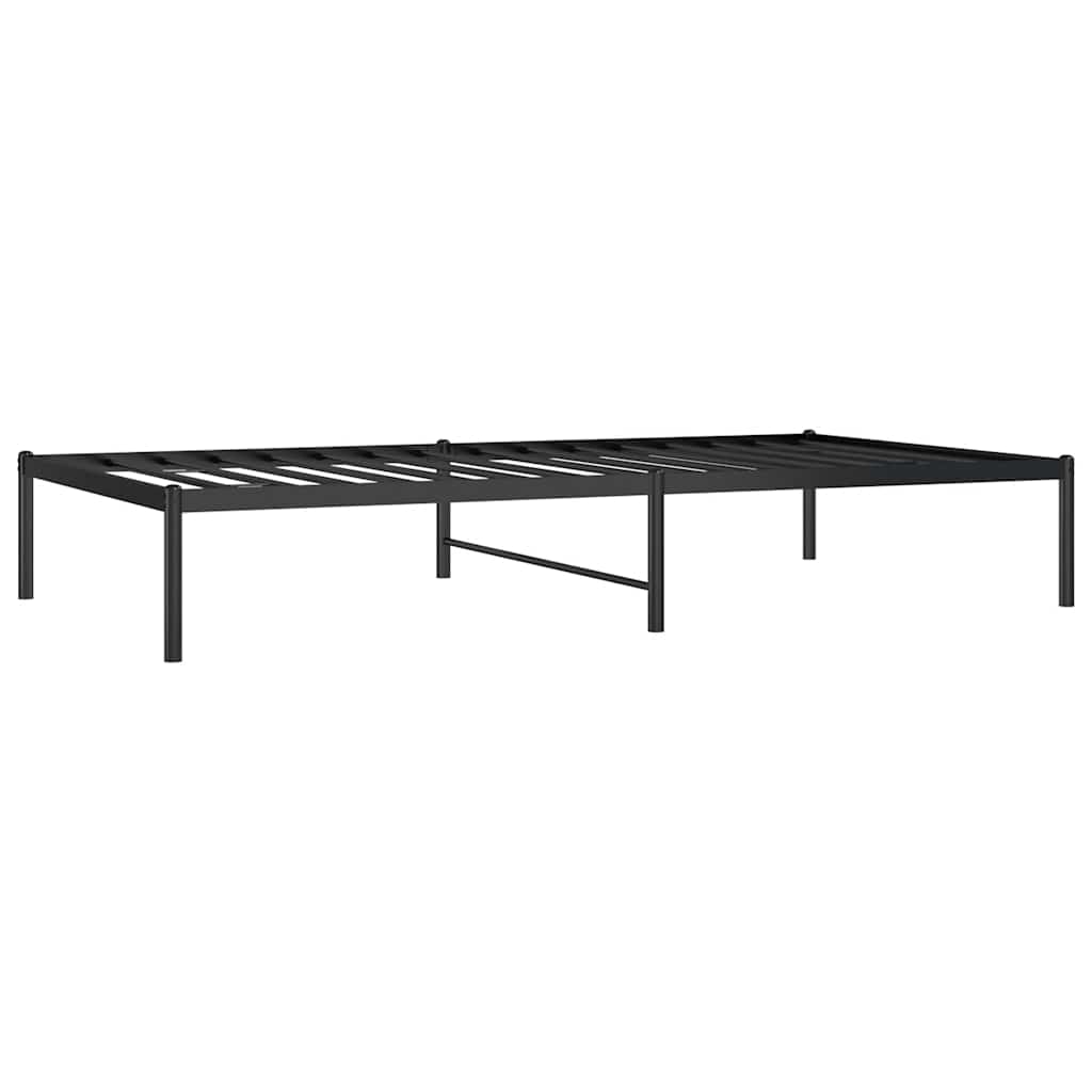 Metalni okvir za krevet crni 100 x 190 cm