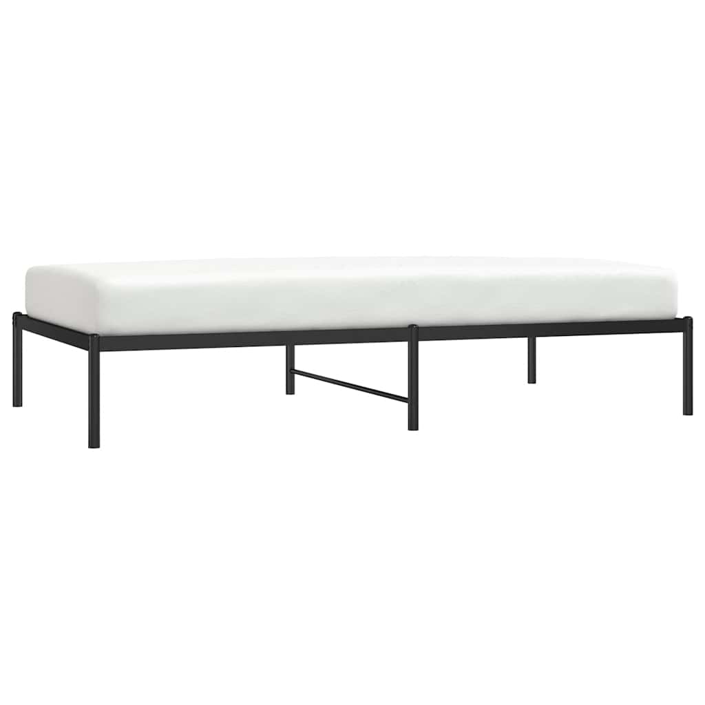Metalni okvir za krevet crni 100 x 190 cm