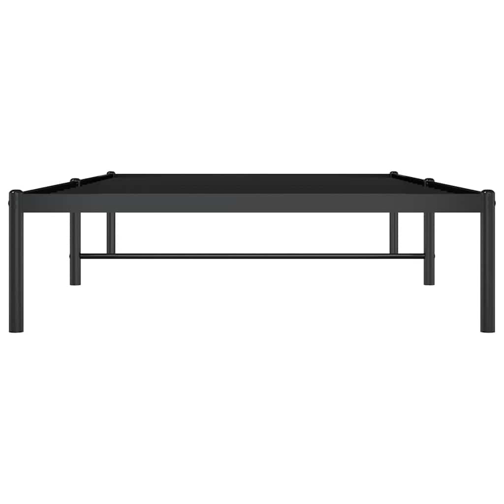 Metalni okvir za krevet crni 100 x 190 cm