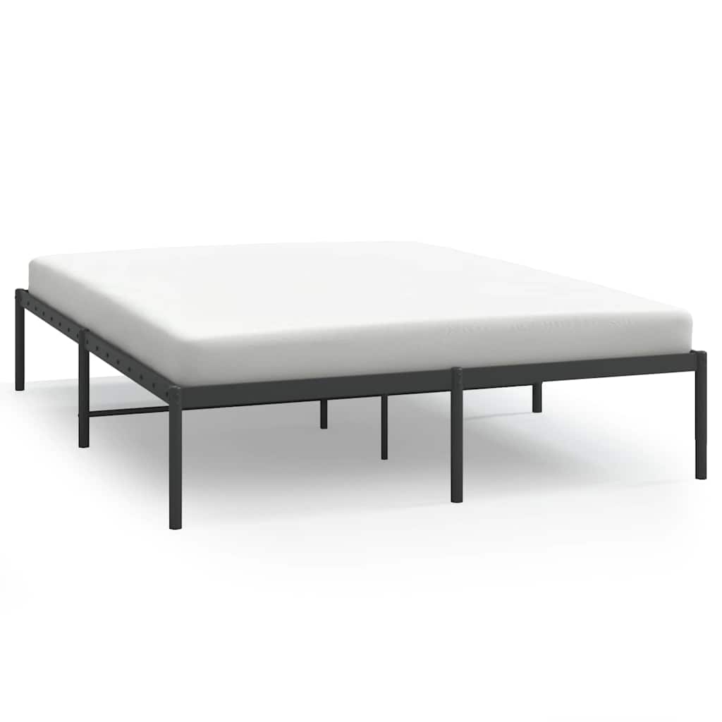 Metalni okvir za krevet crni 140x190 cm