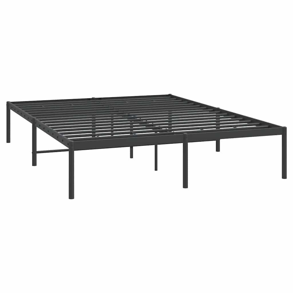 Metalni okvir za krevet crni 140x190 cm