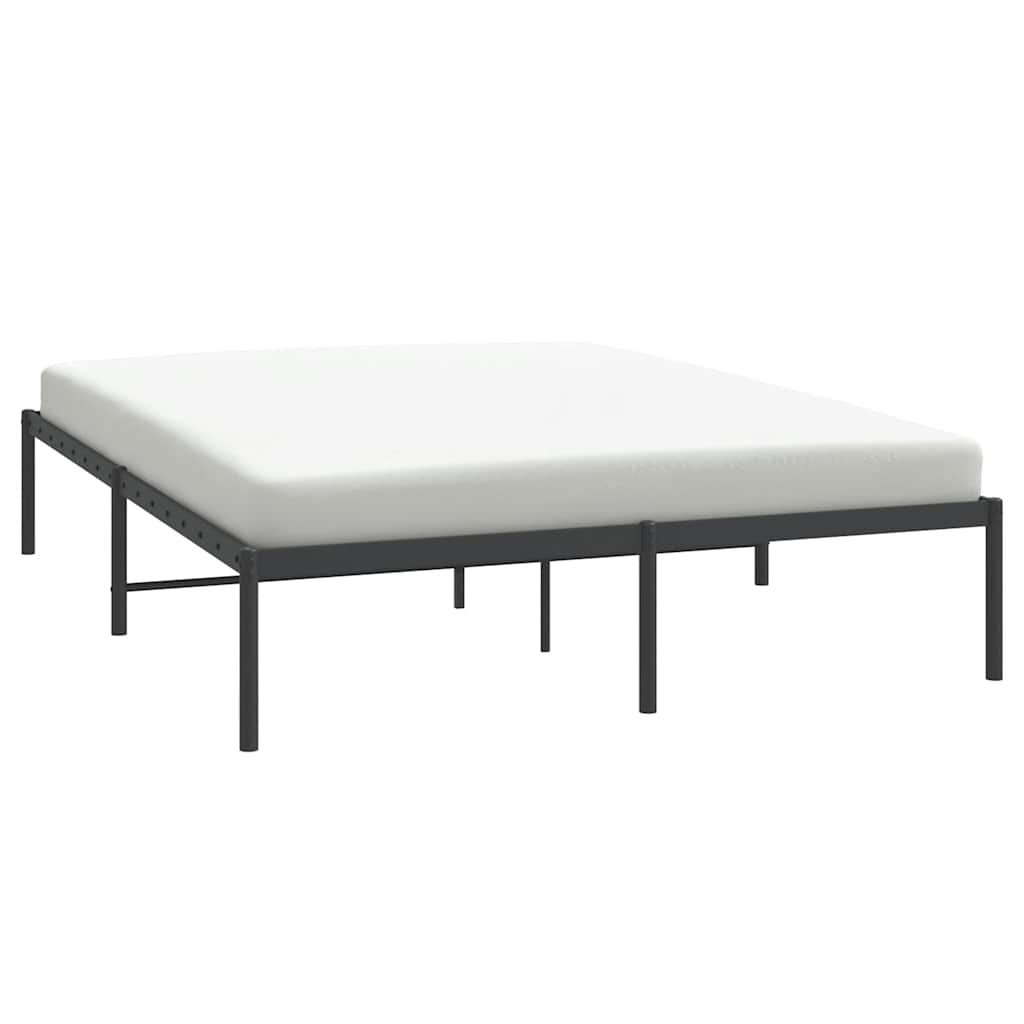 Metalni okvir za krevet crni 140x190 cm