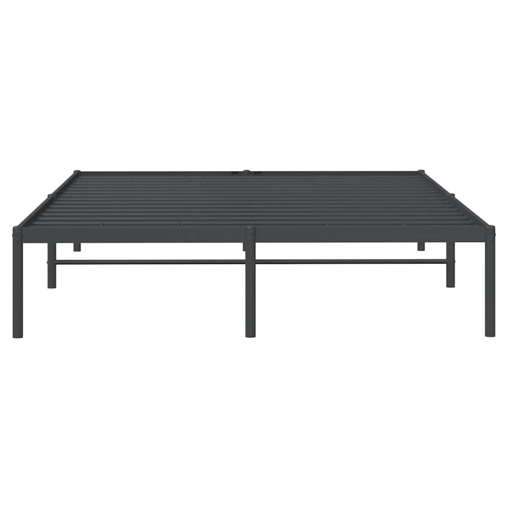 Metalni okvir za krevet crni 140x190 cm
