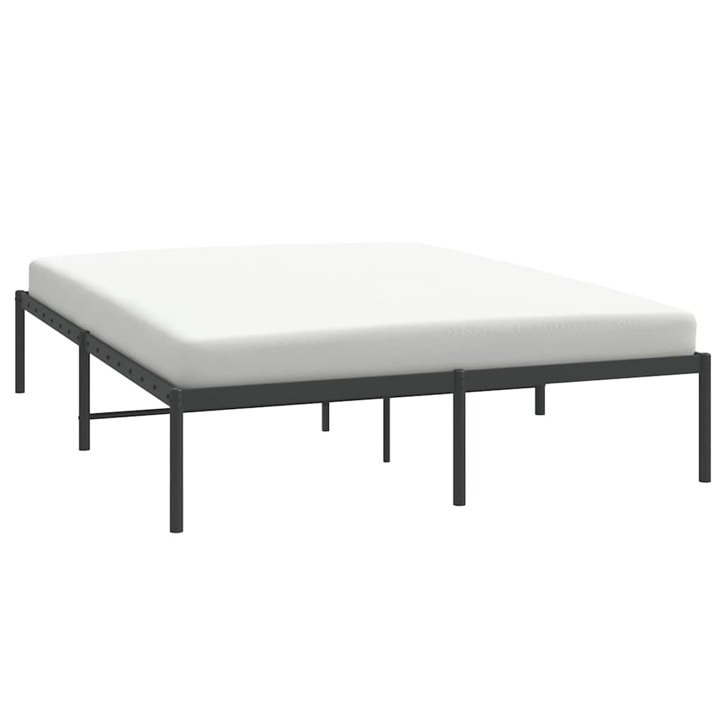 Metalni okvir za krevet crni 140x200 cm
