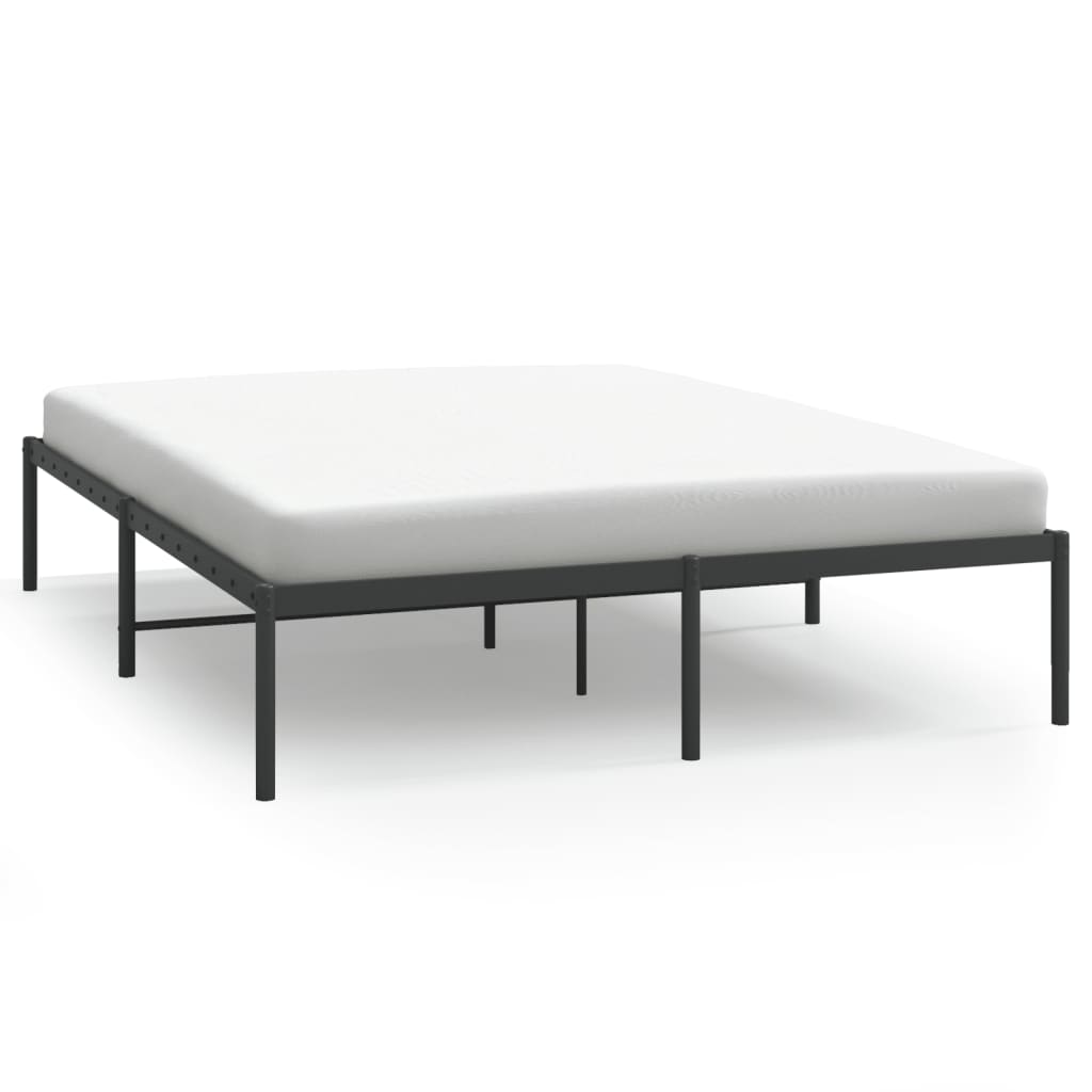 Metalni okvir za krevet crni 150x200 cm