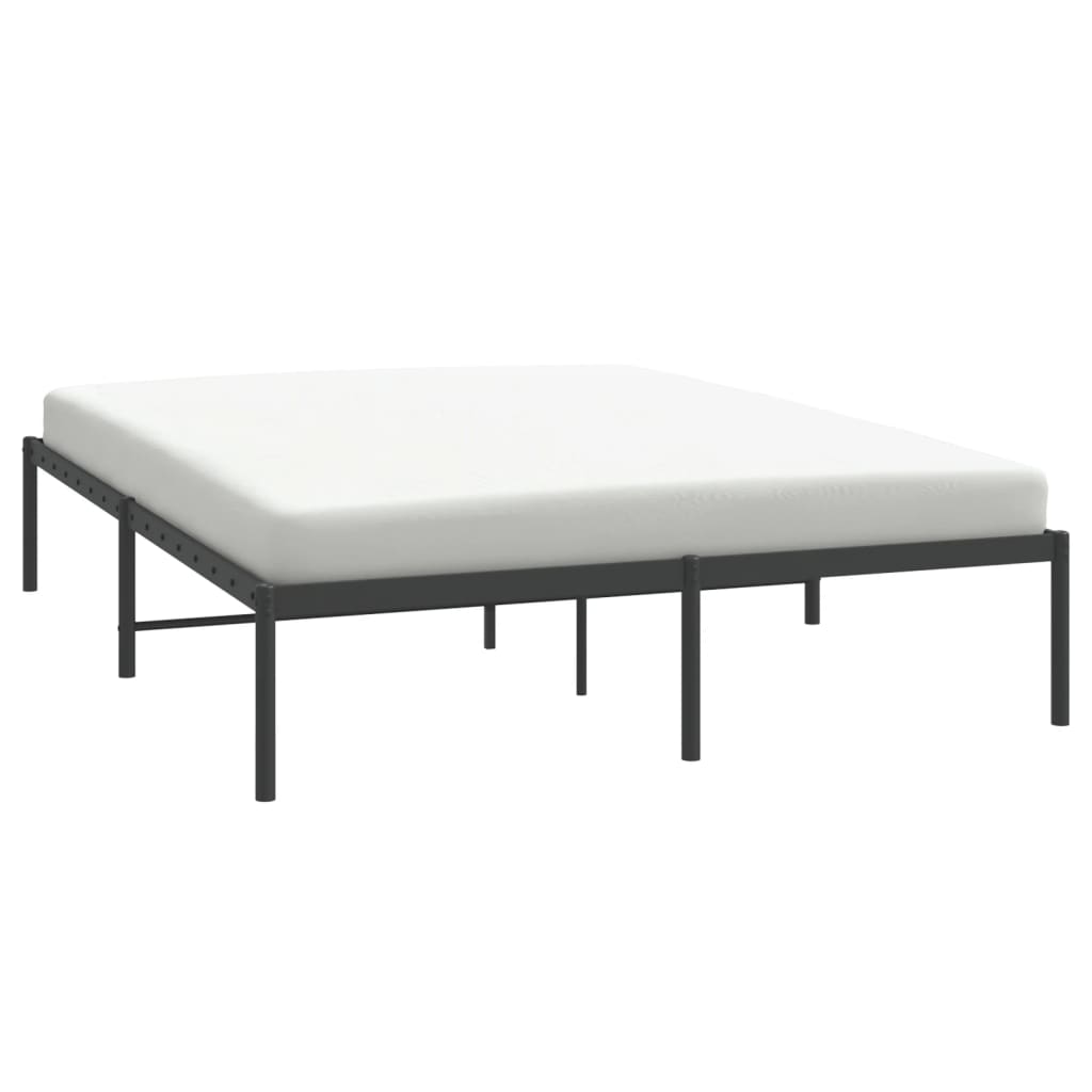 Metalni okvir za krevet crni 150x200 cm
