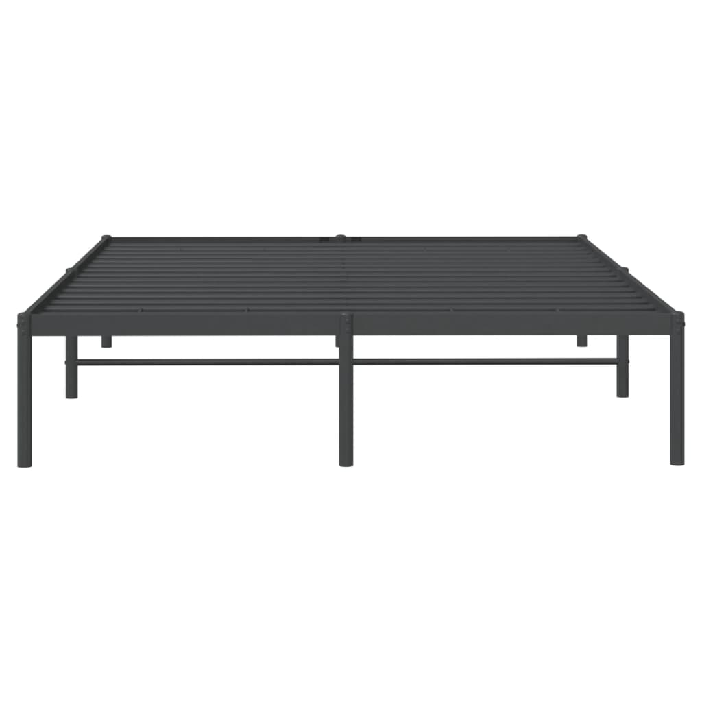 Metalni okvir za krevet crni 150x200 cm