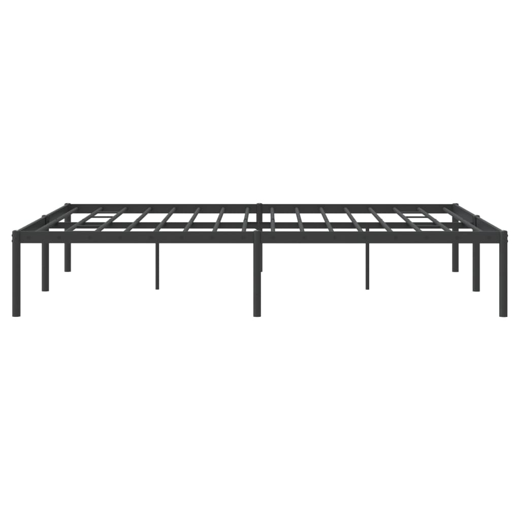 Metalni okvir za krevet crni 150x200 cm