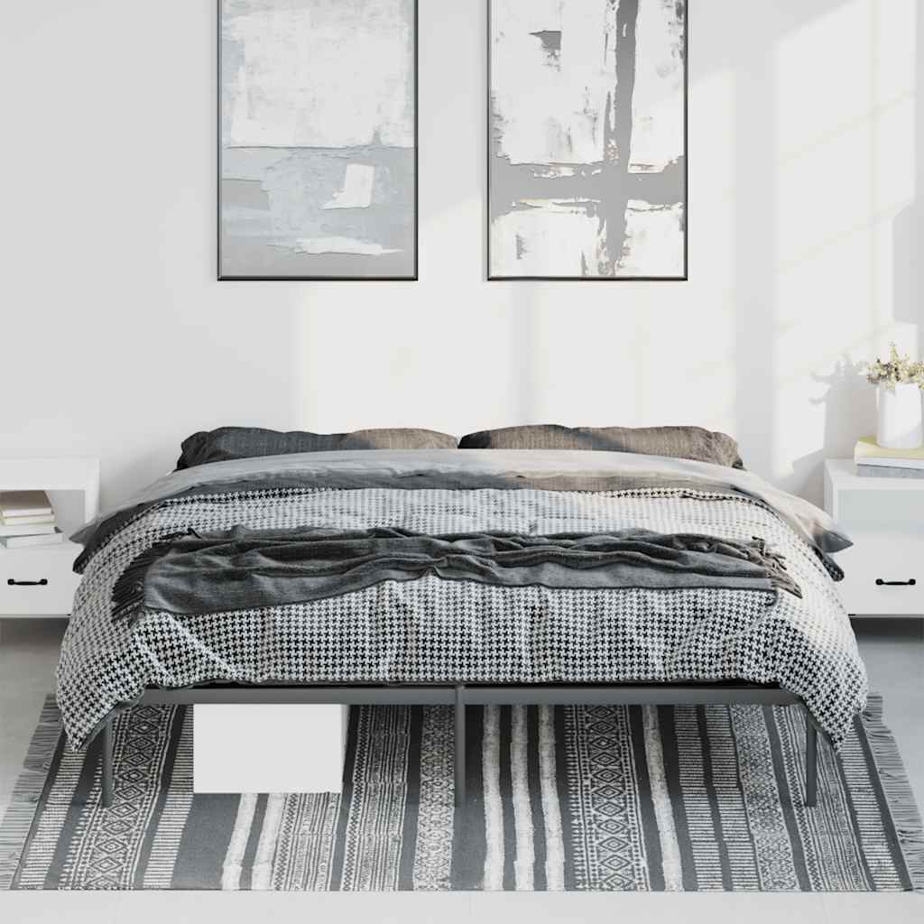 Metalni okvir za krevet crni 193x203 cm