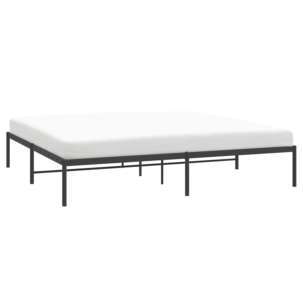 Metalni okvir za krevet crni 193x203 cm