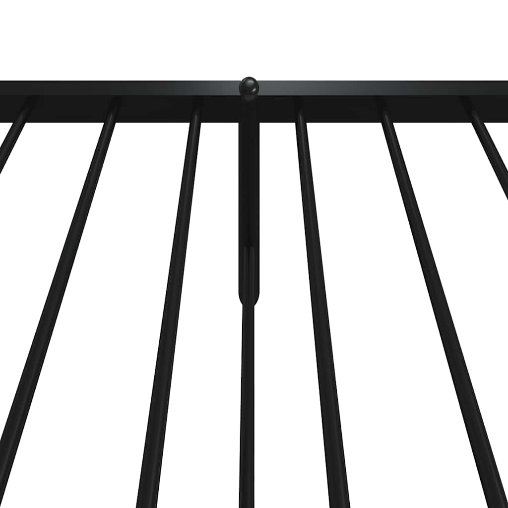 Metalni okvir kreveta uzglavlje i podnožje crni 100x200 cm