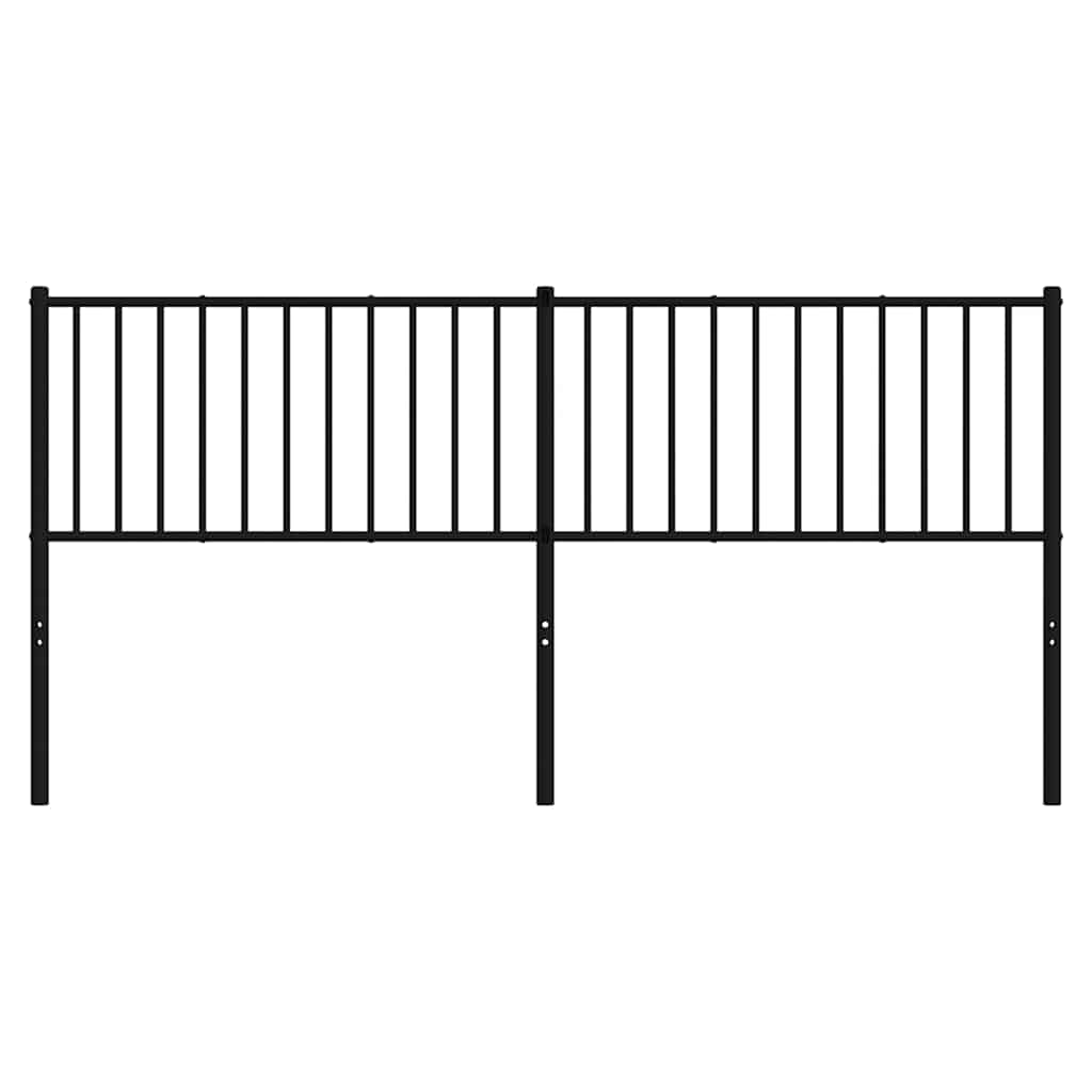 Metalno zamjensko uzglavlje crno 180 cm