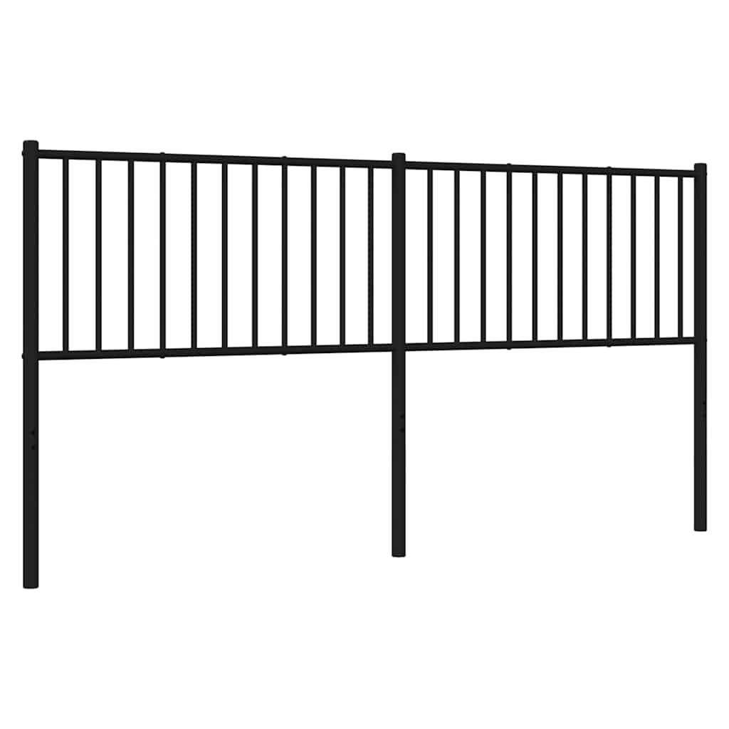 Metalno zamjensko uzglavlje crno 180 cm