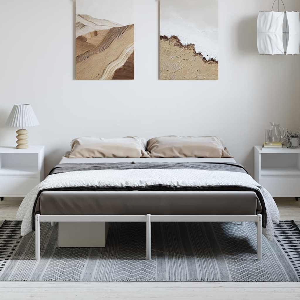Metalni okvir za krevet bijeli 150x200 cm