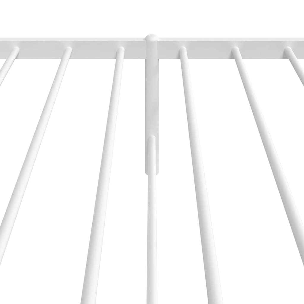 Metalni okvir za krevet s uzglavljem bijeli 90 x 190 cm