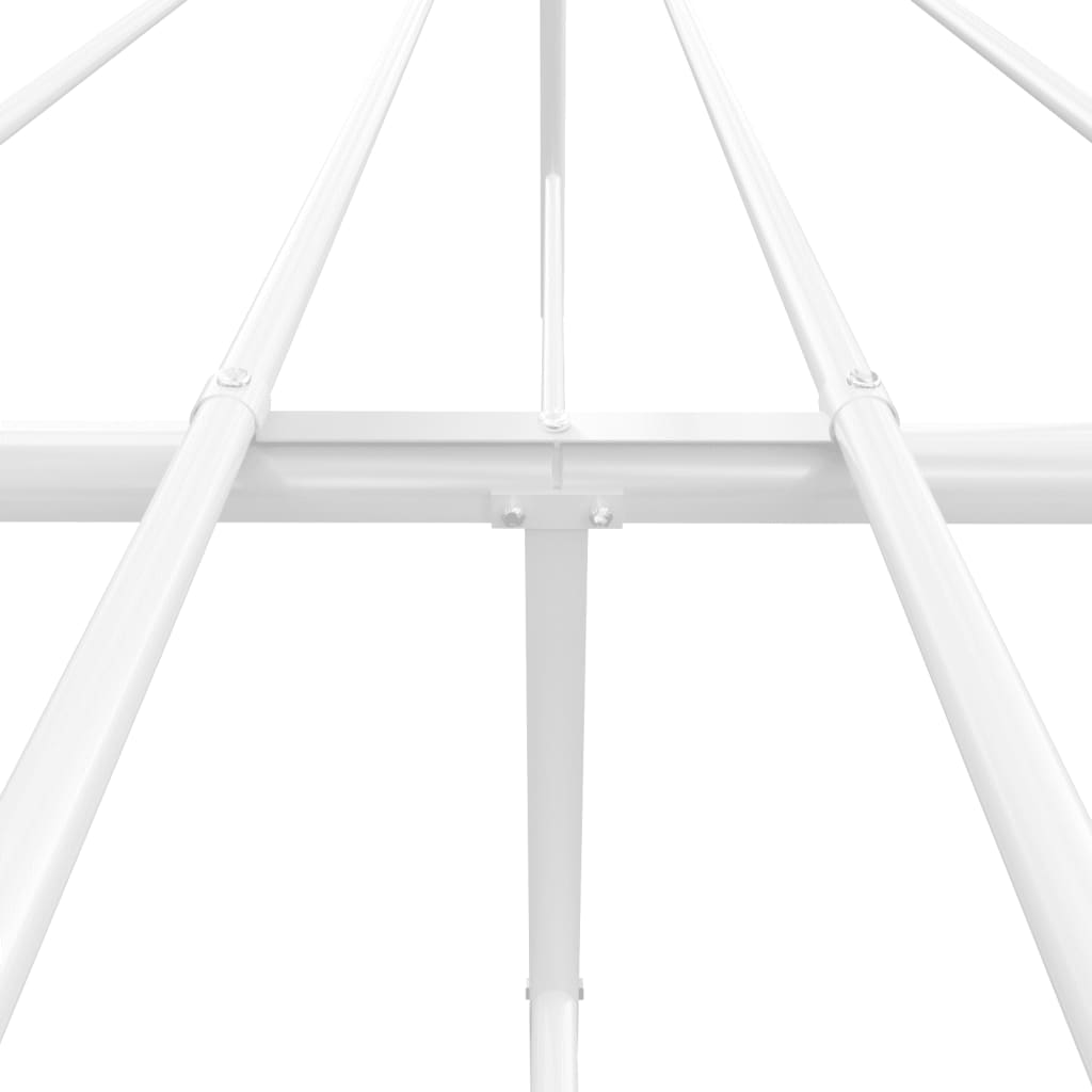 Metalni okvir za krevet s uzglavljem bijeli 120 x 190 cm